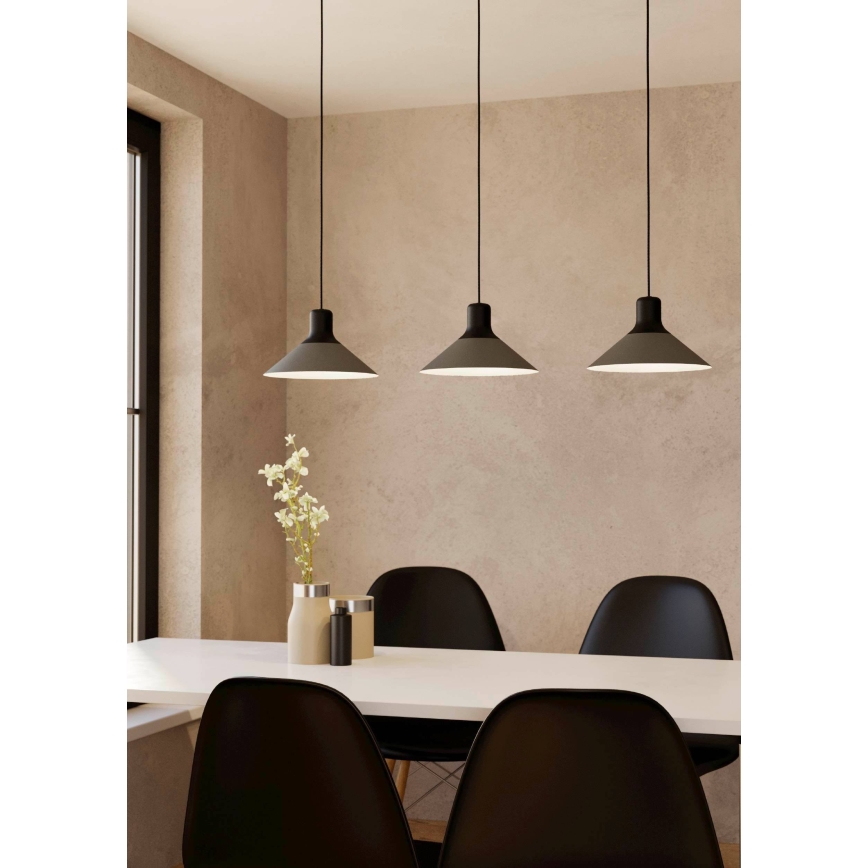 Eglo - Lampadario su corda 3xE27/28W/230V