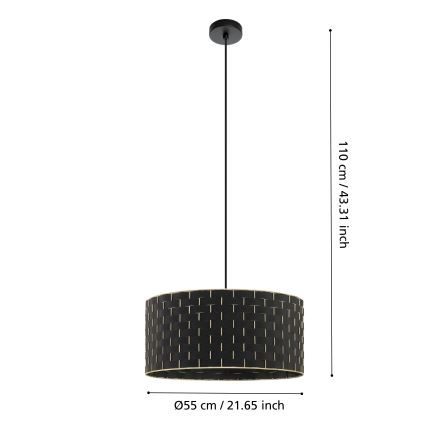 Eglo - Lampadario su corda 1xE27/40W/230V d. 55 cm