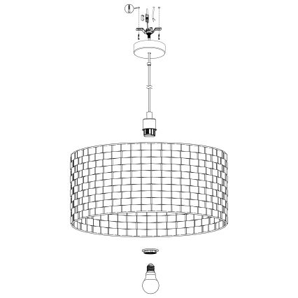 Eglo - Lampadario su corda 1xE27/40W/230V d. 55 cm