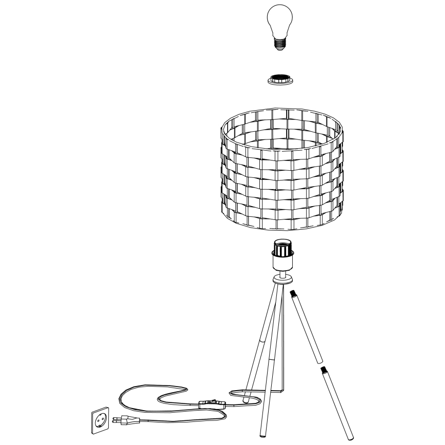 Eglo - Lampada da tavolo 1xE27/40W/230V