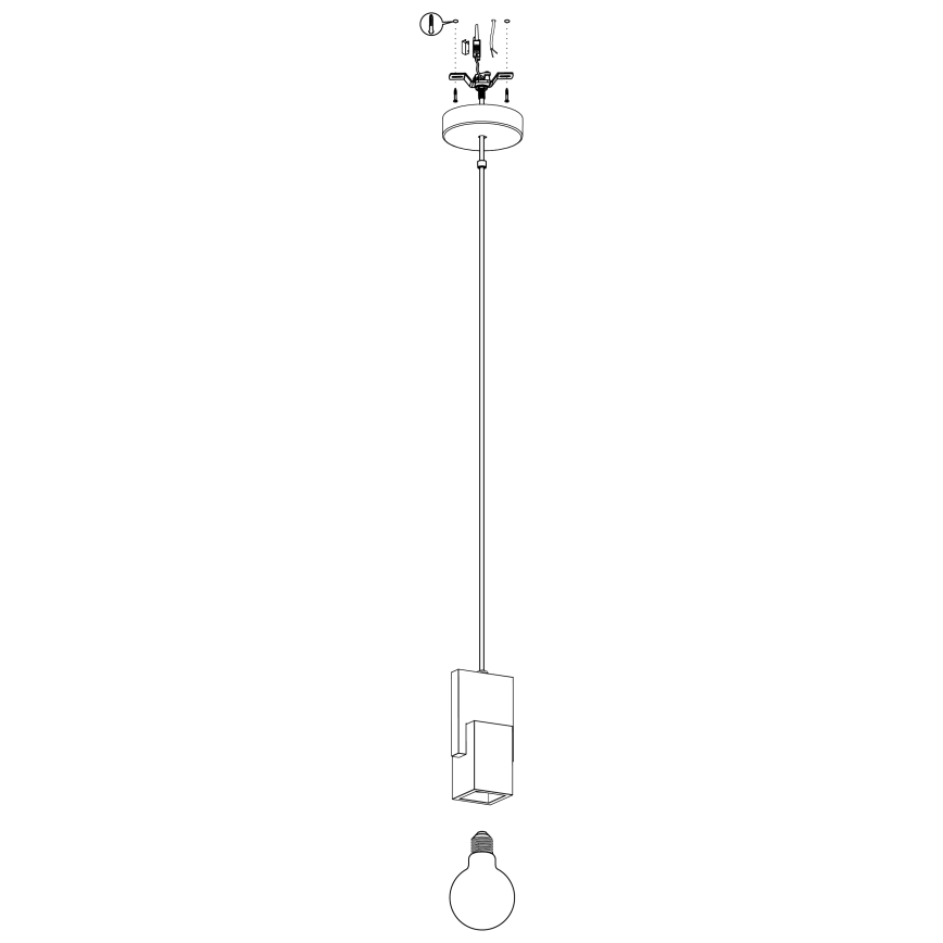 Eglo 99531 - Lampadario a sospensione con cavo LOBATIA 1xE27/40W/230V