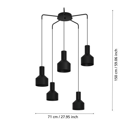 Eglo - Lampadario su corda 1xE27/40W/230V