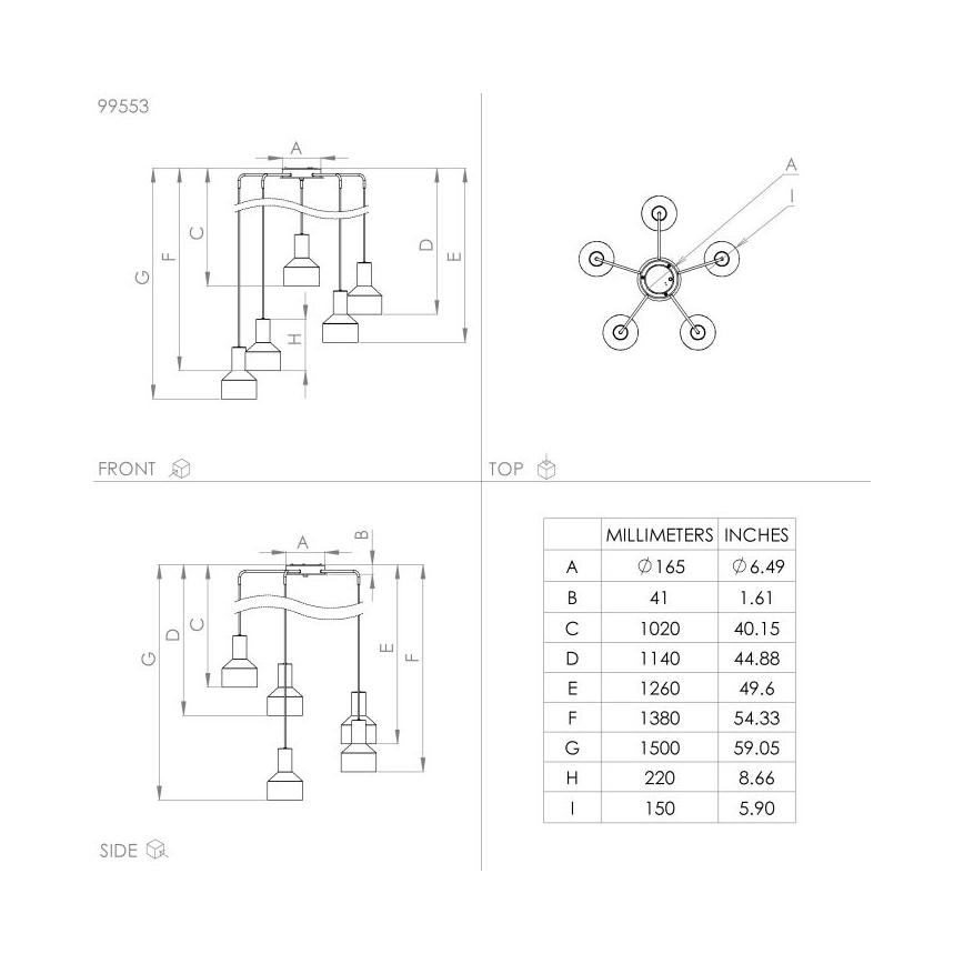 Eglo - Lampadario su corda 1xE27/40W/230V