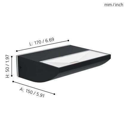 Eglo - Applique LED da esterno LED/10,5W/230V IP44