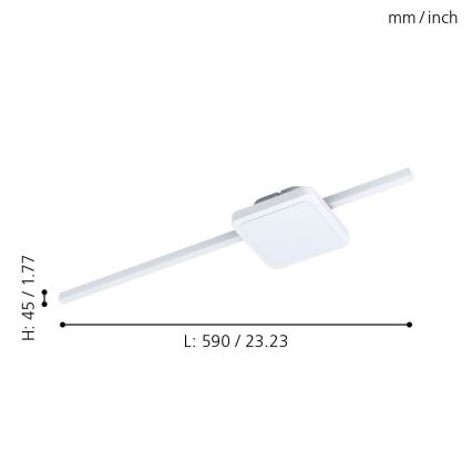 Eglo - Plafoniera LED 1xLED/6,3W/230V + 1xLED/5,4W