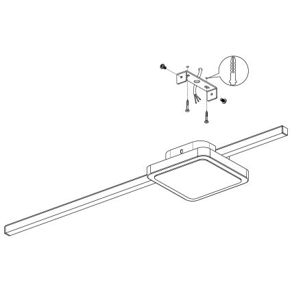 Eglo - Plafoniera LED 1xLED/6,3W/230V + 1xLED/5,4W