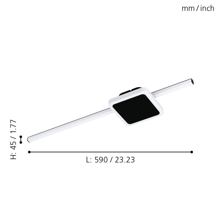 Eglo - Plafoniera LED 1xLED/6,3W/230V + 1xLED/5,4W
