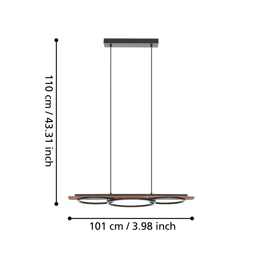 Eglo - Lampadario a sospensione con filo LED dimmerabile LED/40,5W/230V
