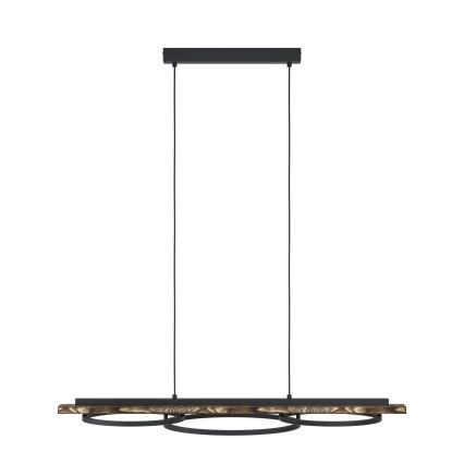 Eglo - Lampadario LED dimmerabile su cavo 2xLED/12,5W/230V+LED/15,5W 3000K marrone/nero