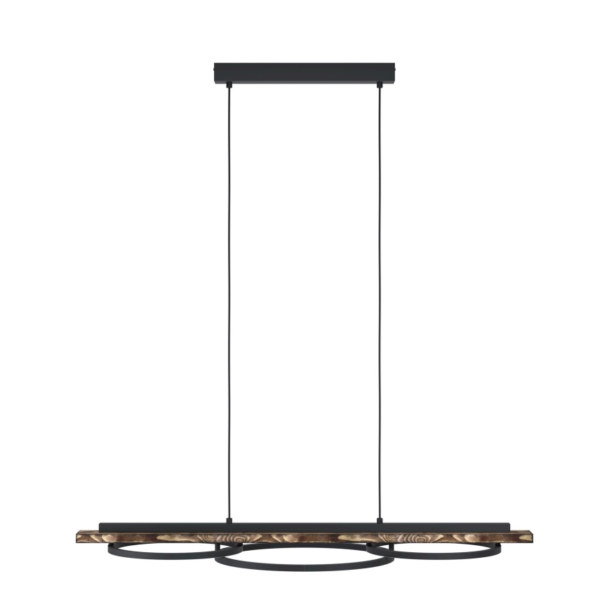 Eglo - Lampadario LED dimmerabile su cavo 2xLED/12,5W/230V+LED/15,5W 3000K marrone/nero