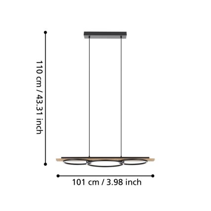 Eglo - Lampadario a sospensione con filo LED dimmerabile LED/40,5W/230V