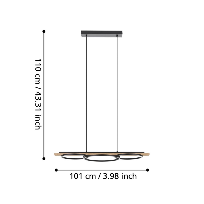 Eglo - Lampadario a sospensione con filo LED dimmerabile LED/40,5W/230V