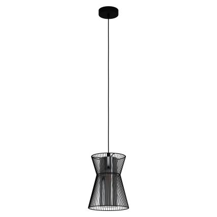 Eglo - Lampadario su corda 1xE27/40W/230V nero