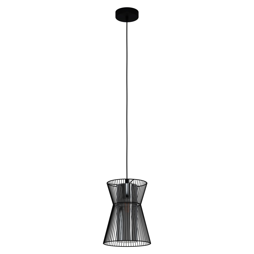 Eglo - Lampadario su corda 1xE27/40W/230V nero