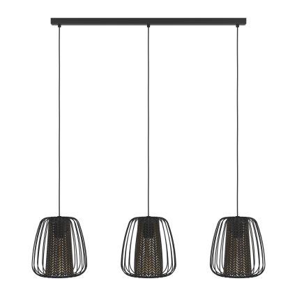 Eglo - Lampadario su corda 3xE27/40W/230V