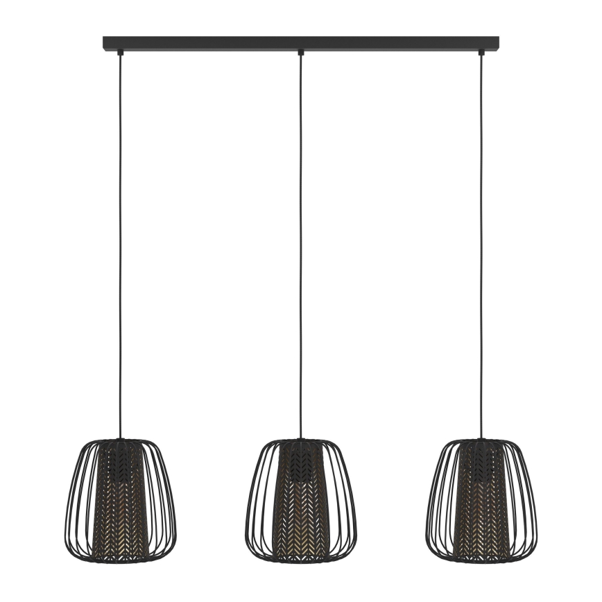 Eglo - Lampadario su corda 3xE27/40W/230V