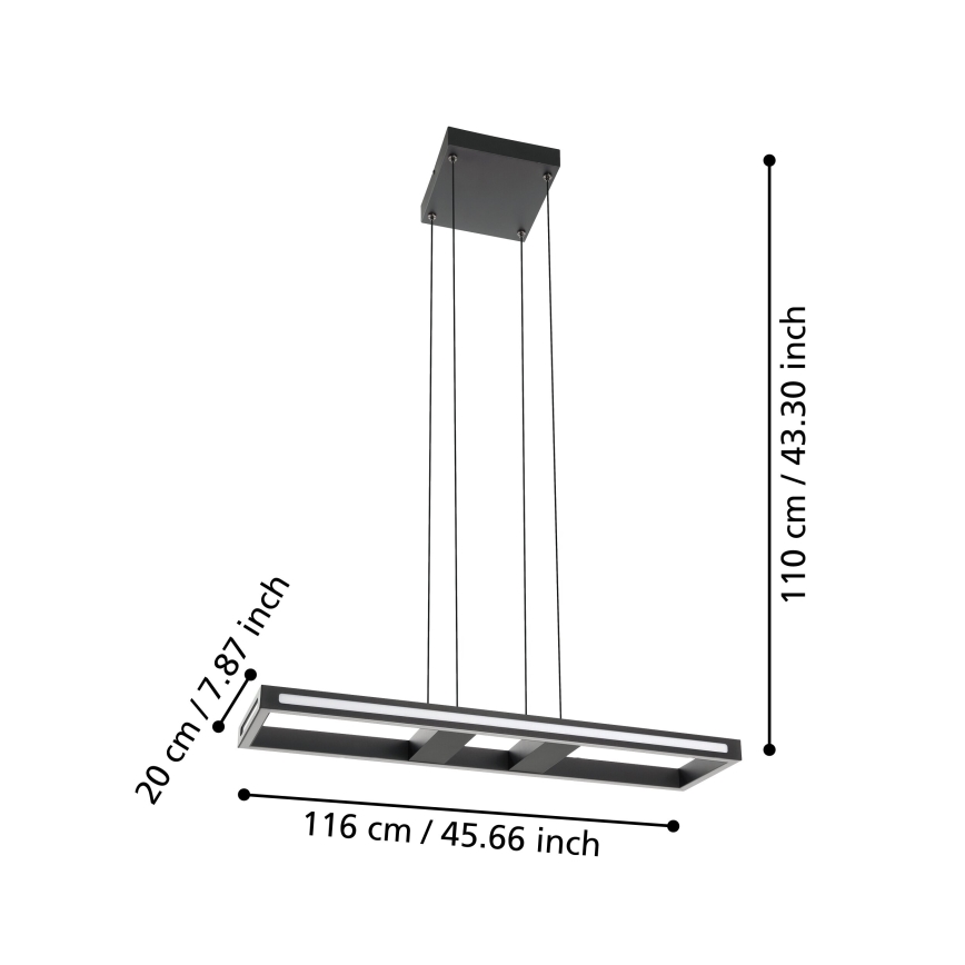 Eglo - Lampadario a sospensione con filo LED dimmerabile LED/21W/230V 2700-6500K