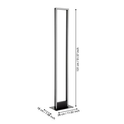 Eglo - Lampada da terra dimmerabile a LED LED/33W/230V 2700-6500K