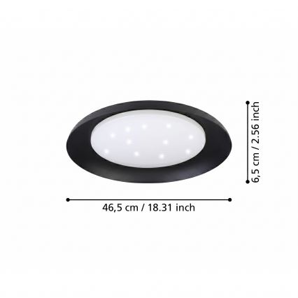 Eglo 99703 - Plafoniera LED PENJAMO LED/17,1W/230V nera