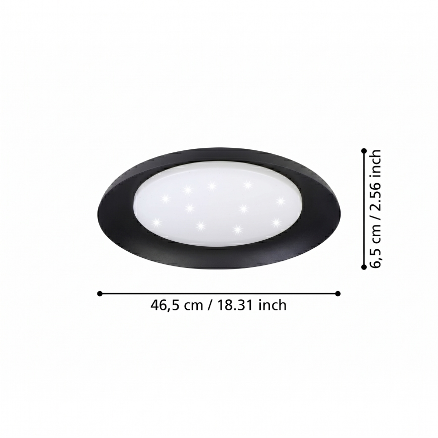 Eglo 99703 - Plafoniera LED PENJAMO LED/17,1W/230V nera