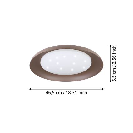 Eglo - Plafoniera LED LED/17,1W/230V marrone