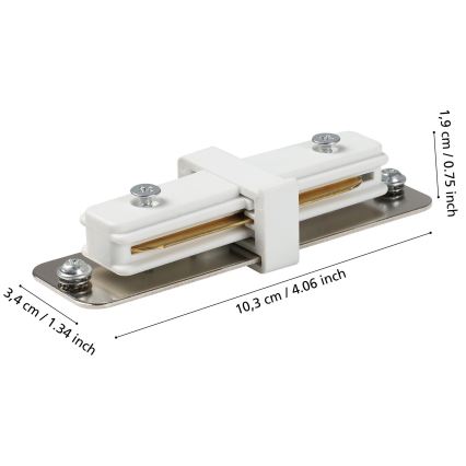 Eglo -Connettore per sistema a binario bianco
