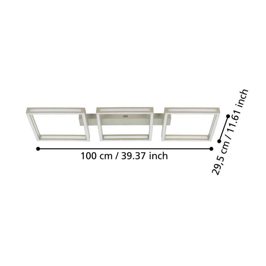 Eglo - Plafoniera LED 3xLED/11,2W/230V cromo opaco