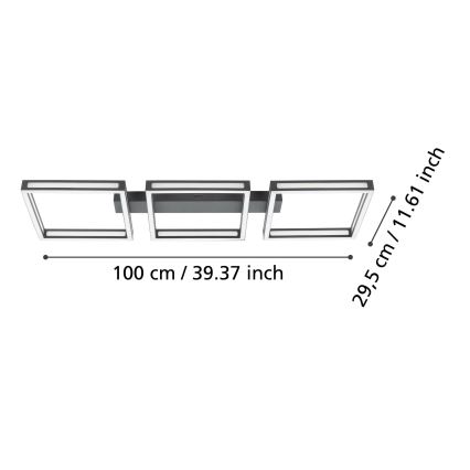Eglo - Plafoniera LED 3xLED/11,2W/230V nero