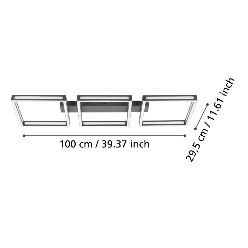 Eglo - Plafoniera LED 3xLED/11,2W/230V nero