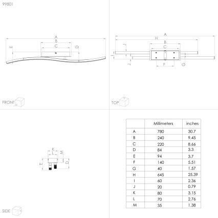 Eglo - Plafoniera LED  LED/21,5W/230V