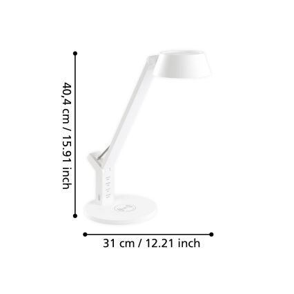 Eglo - Lampada da tavolo LED touch dimmerabile LED/4,8W/230V bianca