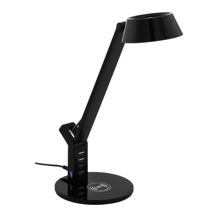 Eglo 99832 - Lampada da tavolo dimmerabile a sfioramento LED con ricarica wireless BANDERALO LED/4,8W/230V nera