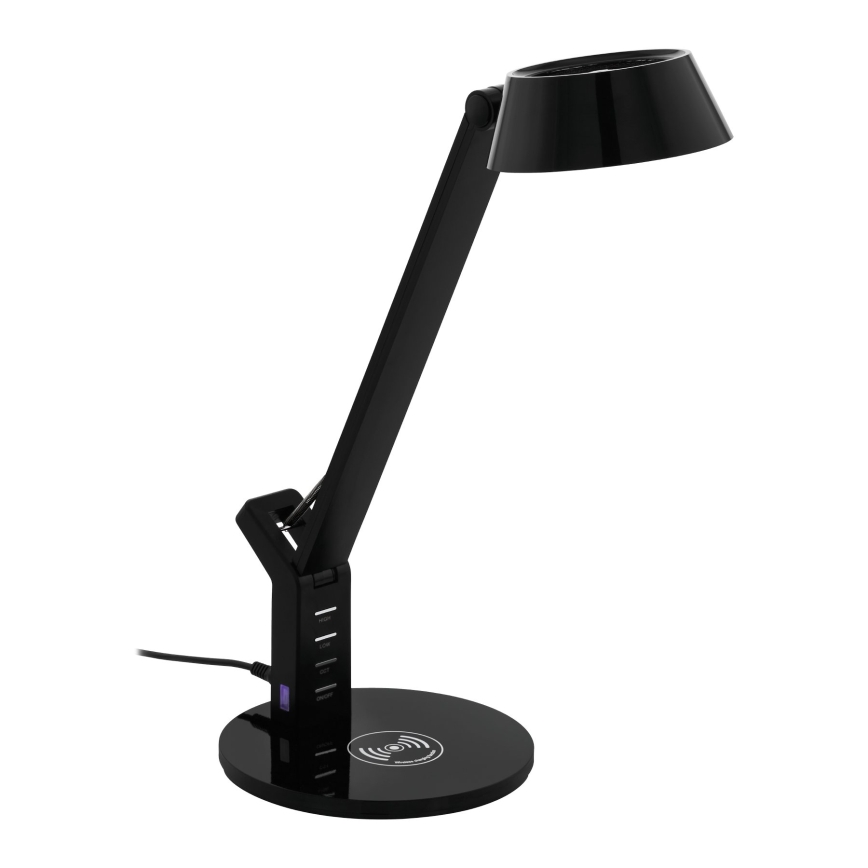 Eglo 99832 - Lampada da tavolo dimmerabile a sfioramento LED con ricarica wireless BANDERALO LED/4,8W/230V nera