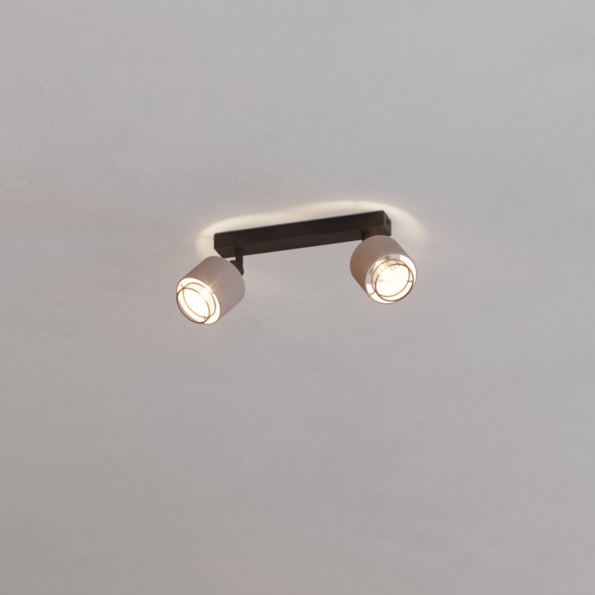 Eglo - Applique 2xE14/40W/230V nero/beige