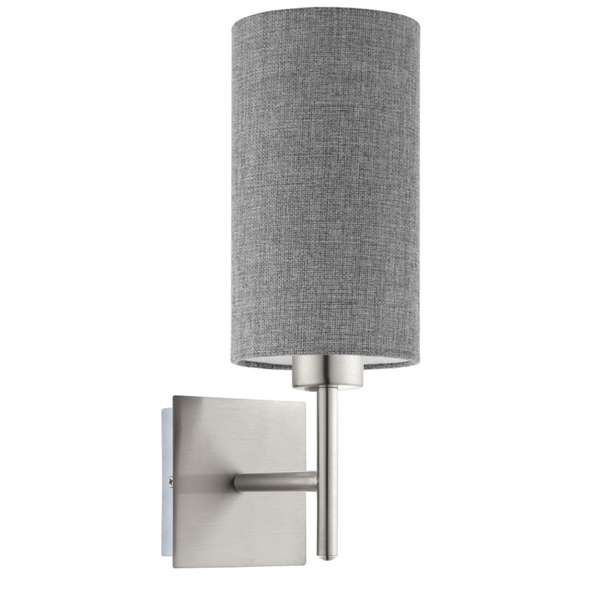 Eglo - Applique a LED TUNJA 1xE27/60W/230V cromo opaco/grigio