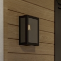 Eglo - Applique da esterno 1xE27/60W/230V IP44 nero/fumé