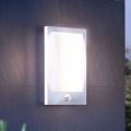 Eglo - Applique da esterno con sensore 1xE27/12W/230V IP44 cromo opaco