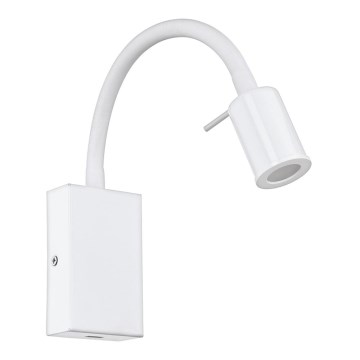 Eglo - Applique da parete LED con caricatore USB LED/3,5W/230V bianco