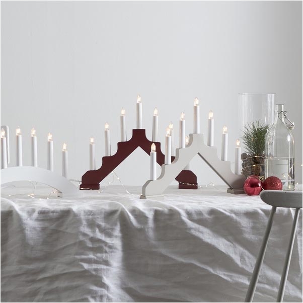 Eglo - Candelabro di Natale 7xE10/3W/230V rosso