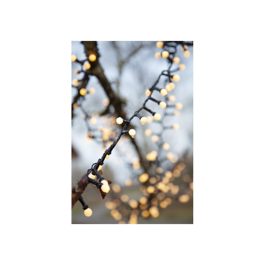 Eglo - Catena luminosa natalizia LED per esterni, 700 LED, 8 funzioni, 19 m, IP44, bianco caldo