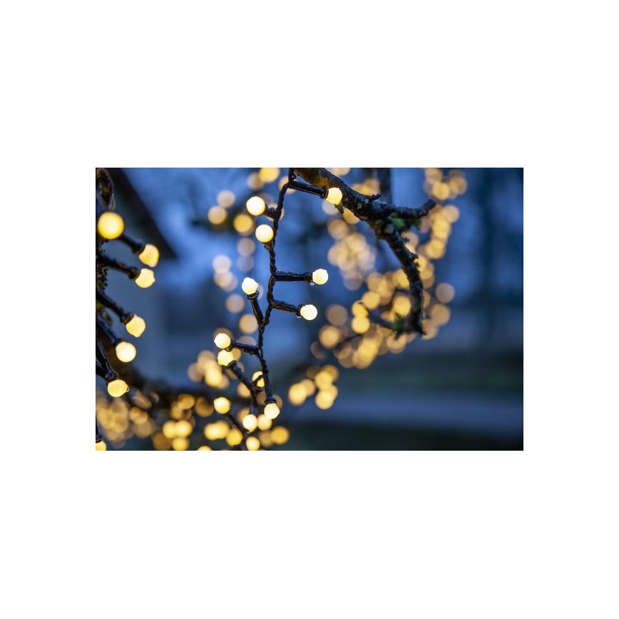 Eglo - Catena luminosa natalizia LED per esterni, 700 LED, 8 funzioni, 19 m, IP44, bianco caldo