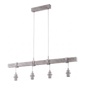 Eglo - Cavo di alimentazione TOWNSHEND 4xE27/60W/230V pino/grigio