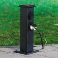 EGLO - Colonna da giardino per esterni con prese SCHUKO IP44