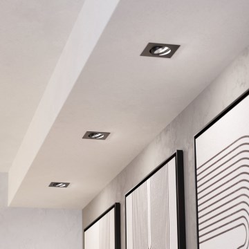 Eglo - Confezione da 3 faretti da incasso dimmerabili a LED 4,8W/230V 8,8x8,8 cm nero