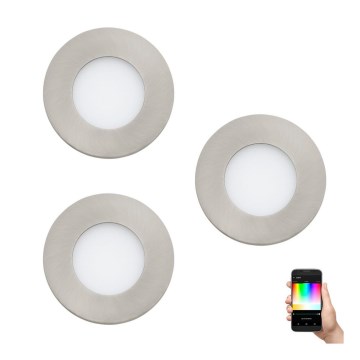 Eglo - Confezione da 3 faretti da incasso LED RGB dimmerabili FUEVA-C LED/3W/230V Ø 8,5 cm