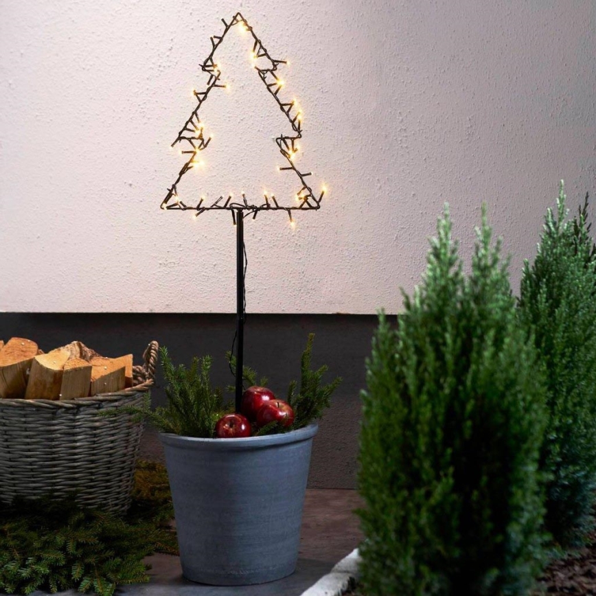 Eglo - Decorazione natalizia da esterno a LED, 3xAA, IP44 - Albero