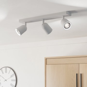 Eglo - Faretto 3xGU10/10W/230V bianco