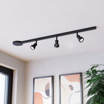 Eglo - Faretto 3xGU10/10W/230V nero