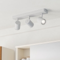 Eglo - Faretto da bagno 3x GU10/5W/230V IP44 bianco