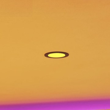 Eglo - Faretto da incasso per bagno LED RGBW dimmerabile, LED/5W/230V, 2700–6500K, Ø 12 cm, IP44, nero